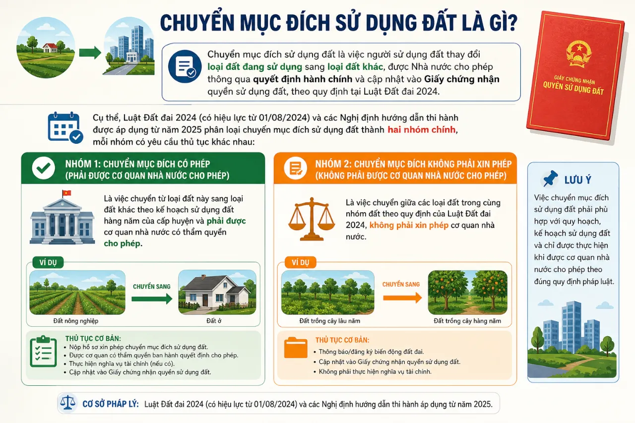 Chuyển mục đích sử dụng đất là gì?