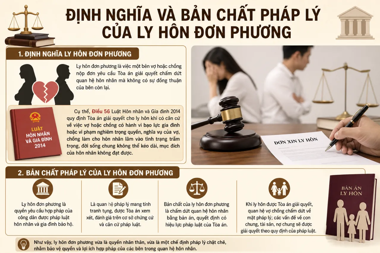 Định nghĩa và bản chất pháp lý của ly hôn đơn phương