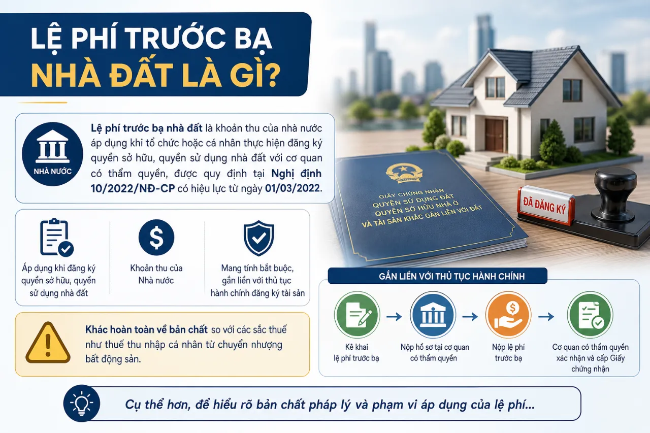 Lệ Phí Trước Bạ Nhà Đất Là Gì?