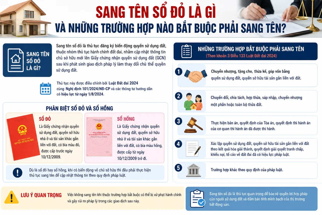 Sang Tên Sổ Đỏ Là Gì Và Những Trường Hợp Nào Bắt Buộc Phải Sang Tên?