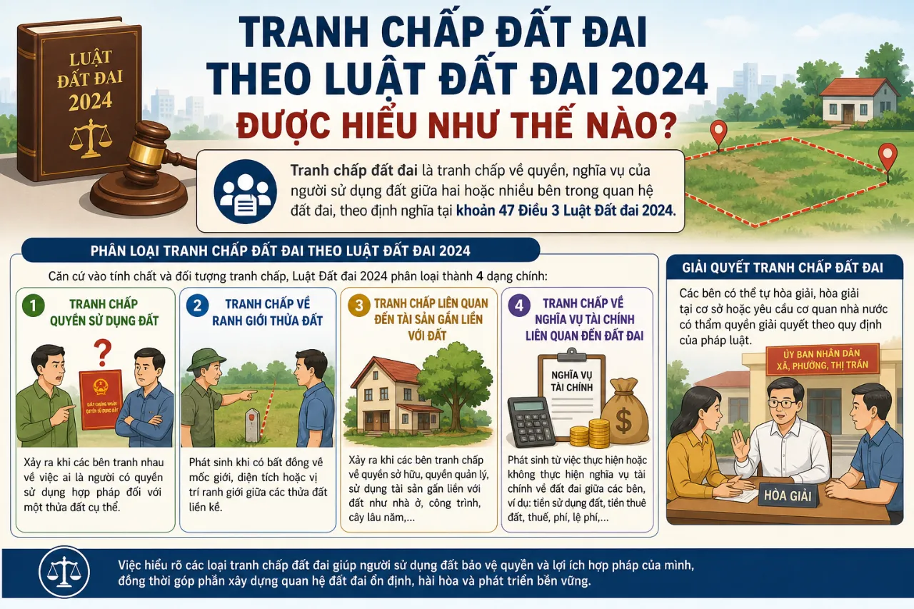 Tranh Chấp Đất Đai Theo Luật Đất Đai 2024 Được Hiểu Như Thế Nào?